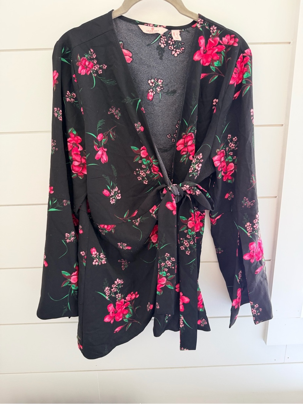 Floral Tie-Front Wrap Top